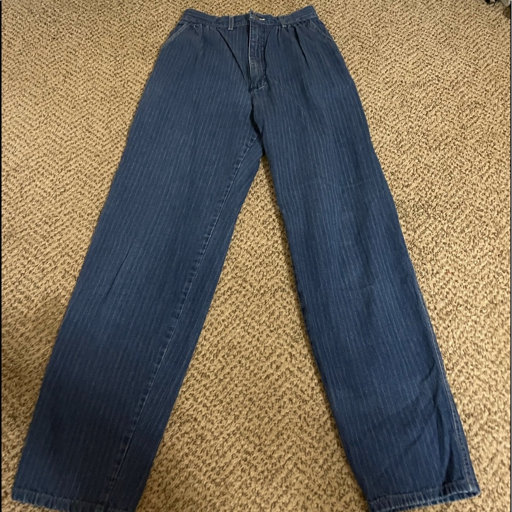 VINTAGE Lee Pinstripe Mom Jeans